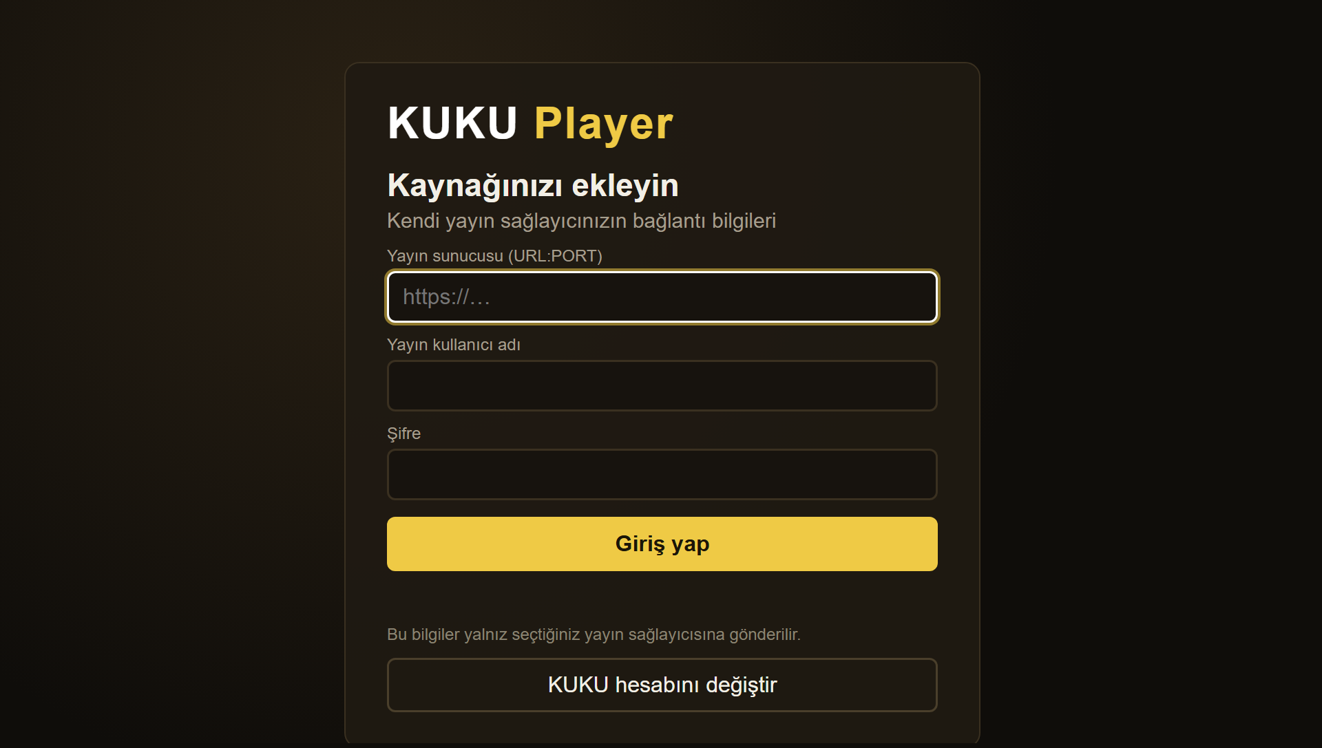 KUKU Player Source Management